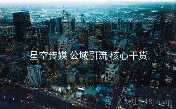 星空传媒 公域引流 核心干货
