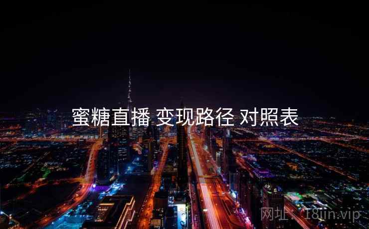 蜜糖直播 变现路径 对照表