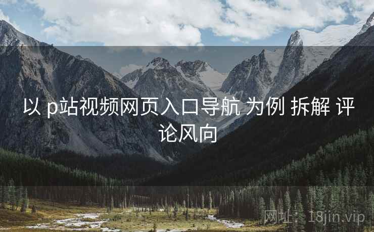 以 p站视频网页入口导航 为例 拆解 评论风向