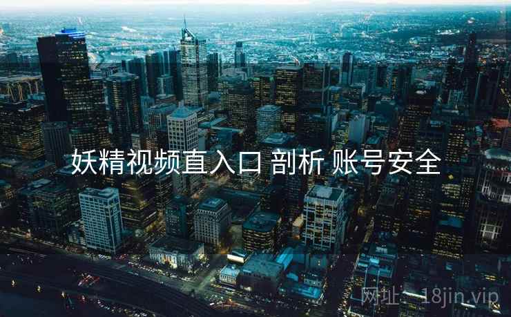 妖精视频直入口 剖析 账号安全