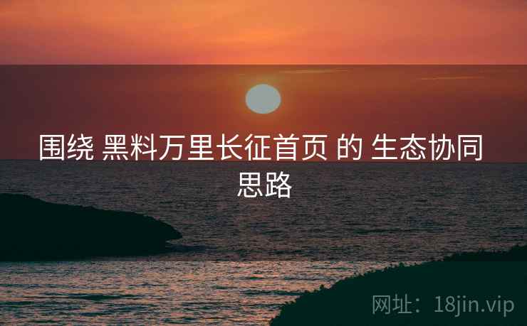 围绕 黑料万里长征首页 的 生态协同 思路