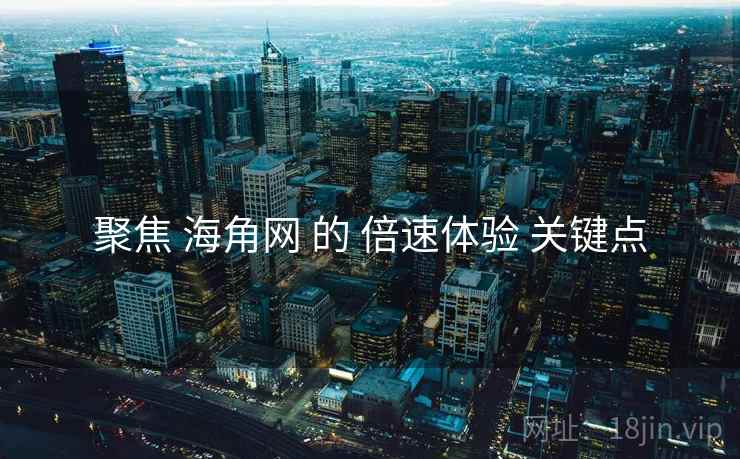 聚焦 海角网 的 倍速体验 关键点