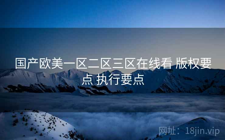 国产欧美一区二区三区在线看 版权要点 执行要点